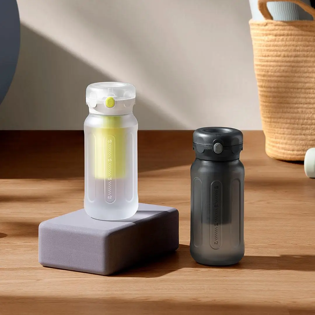 Xiaomi Mijia Sport Wasser Tasse 1L Sport Wasser Flasche Tragbare Reise Sicher Kunststoff Flaschen Für Training Sport Mischen Fitness Tasse