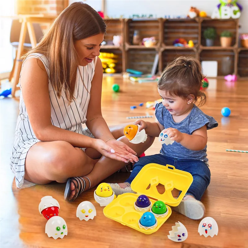N03R-Sensorische passende Eier für Kleinkinder, Ostereier, gefüllt, pädagogisches Lernen, Reisen, Bingo, perfekte Stuffers, Geburtstagsgeschenke
