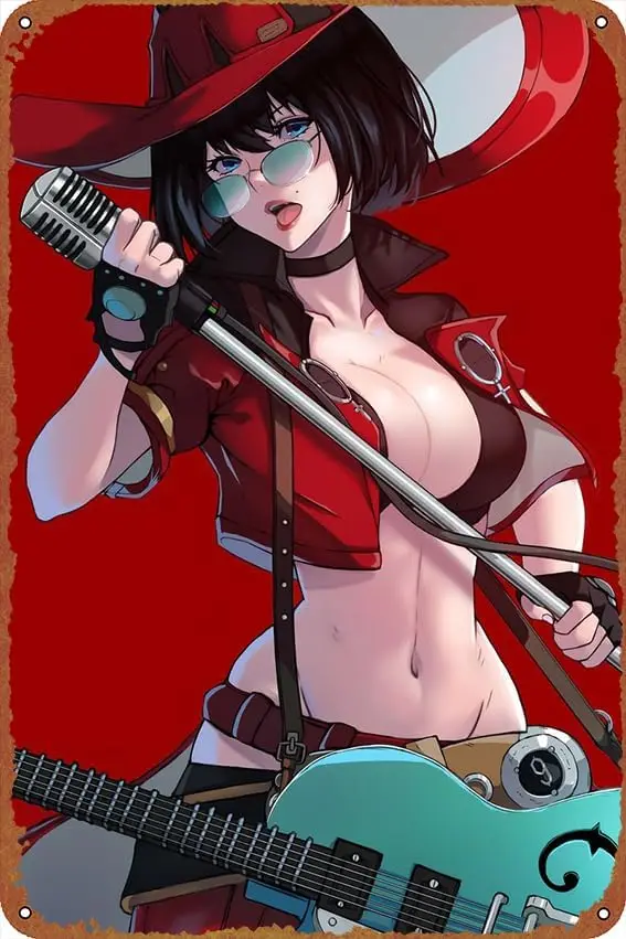 1p,IEITB guilty gear 12x8 Inch Rust-Free Tin Poster - Home Decor