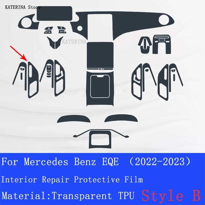 For Mercedes Benz EQE（2022-2023）Car GPS Navigation Protective LCD  TPU Screen Protector Anti-Scratch Film Fitting PPF