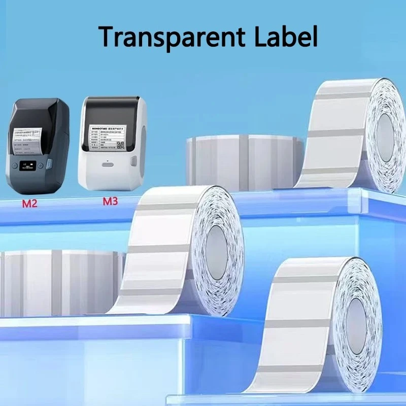 Niimbot M2/M3 Transparent Label Self-adhesive Heat Transfer Printing Paper Waterproof  Tear-resistant Clear Sealing Stickers