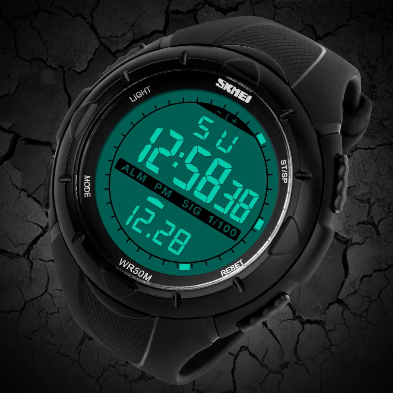 SKMEI 1025  reloj hombre Fashion Simple Sport watch  Men Military Watches Alarm Clock Shock Resistant Waterproof Digital Watch