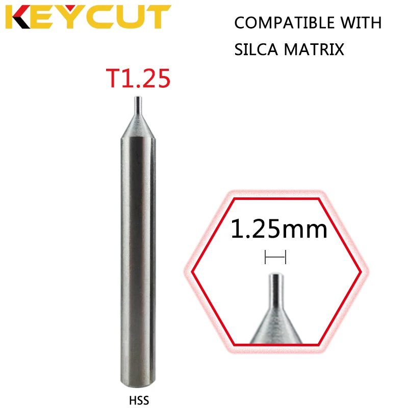 Silca F1.25 1,25 mm Schneider und Silca T1.25 Tracer Passend für SILCA MATRIX Schlüsselkopiermaschine Aftermarket-Schlosserwerkzeuge