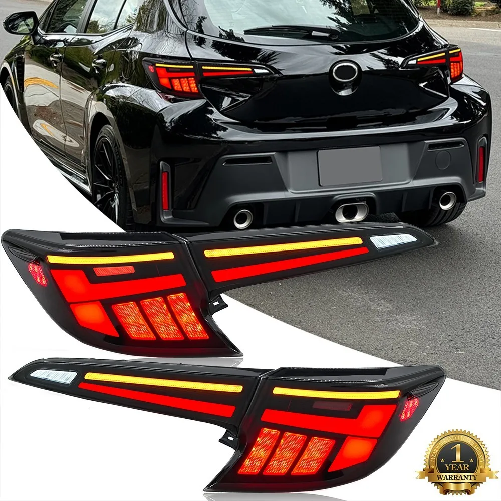 

2Pcs LH+RH LED Tail Lights For Toyota Corolla Hatchback 2020-2024 Turn Signal Trunk Rear Lamp Assembly