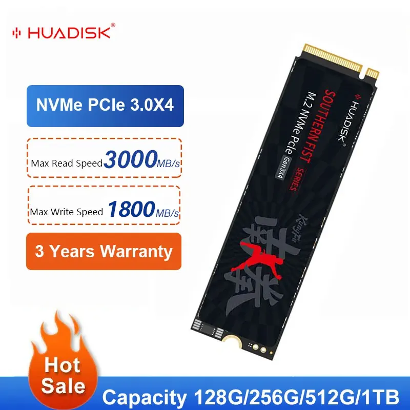 HUADISK NVMe M2 SSD 1TB 512GB 256GB 128GB PCI-e 3.0X4 Solid State Drive HDD 2280 SSD M2 Internal Hard Drive for Laptop Notebook