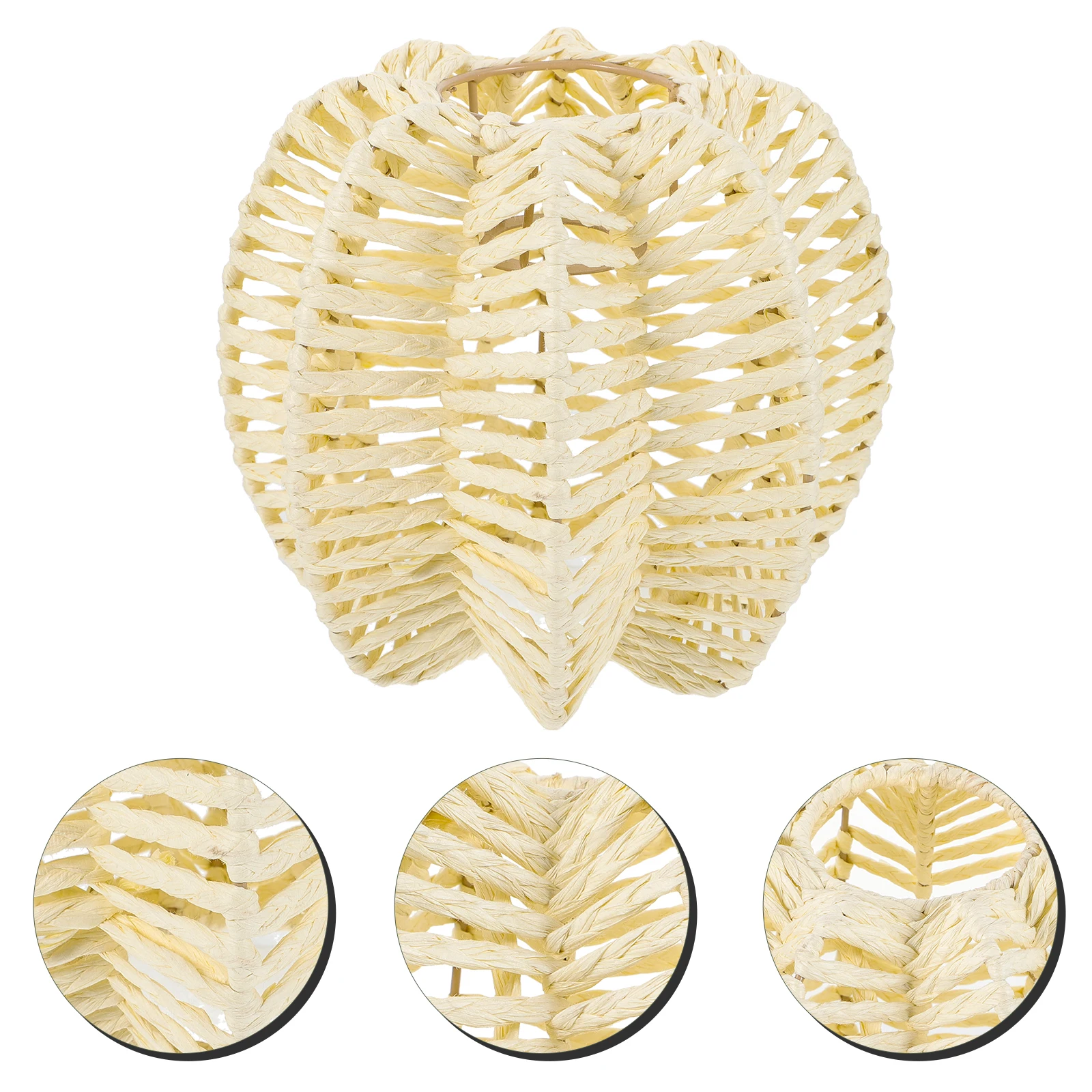 

Rattan Light Fixture Braided Vintage Lampshade Retro Lampshades Chandelier Rustic