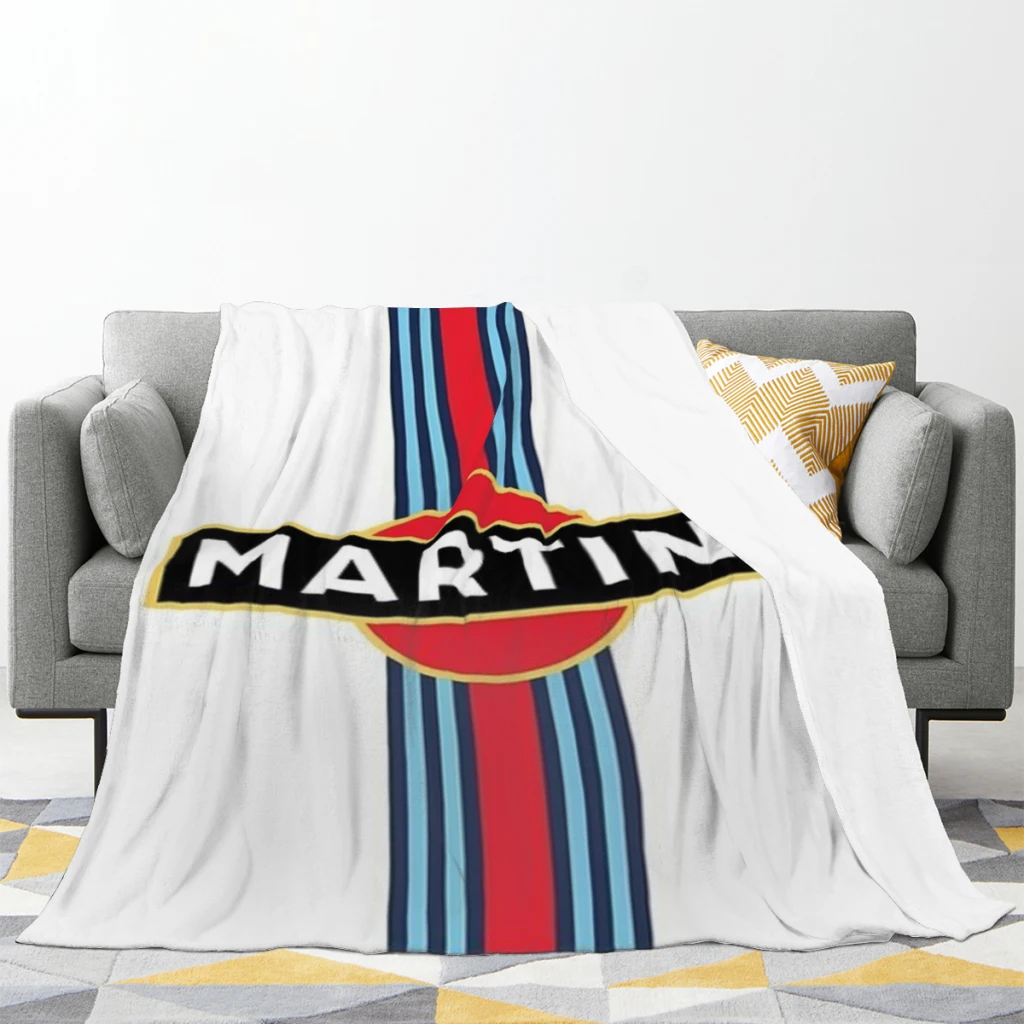 Martini Racing Stripe Comfortable Flanne Blanket Comforter Flannel Soft throw Blankets Warm Home and Decoration