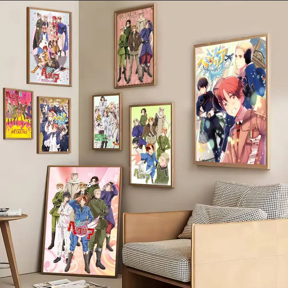 H-Hetalia The Beautiful World Classic Movie Posters HD Quality Poster Wall Art Painting Study Nordic Home Decor