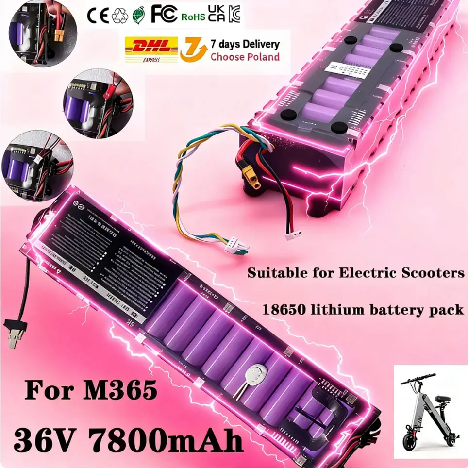 Batterie d'origine 36V 7800mAh pour Xiaomi M365 M356 Pro, pack de batterie spécial 36V Li-ion 7800mAh