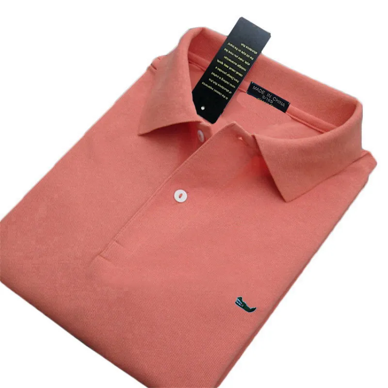 Top Quality 2022 Solid Color Mens Polos Shirts 100% Cotton Short Sleeve Casual Polos Hommes Fashion Summer Lapel Male Tops 811