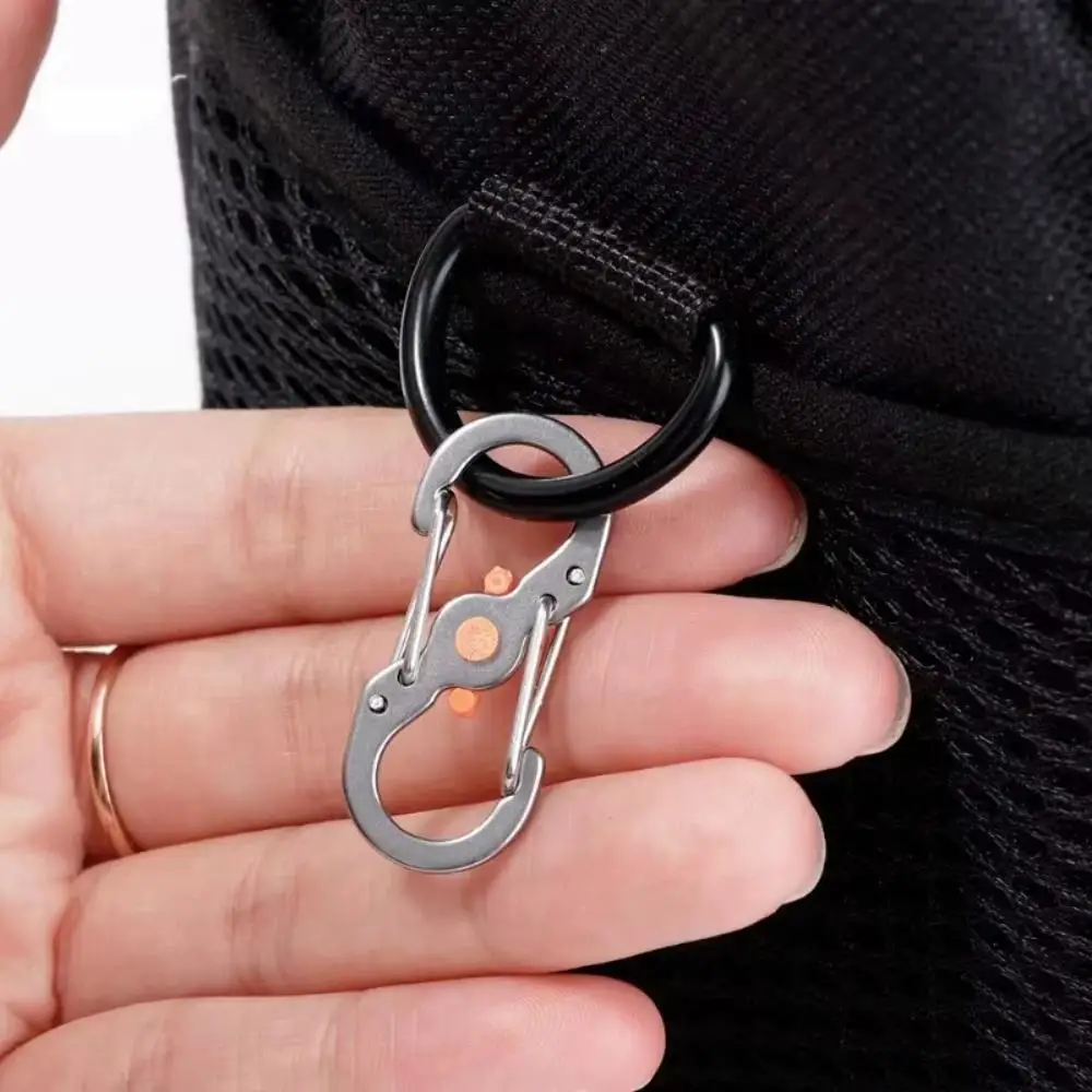 Lot de 5 mini crochets de camping en S avec verrou, anti-vol, pour sac à dos, accessoires de camping