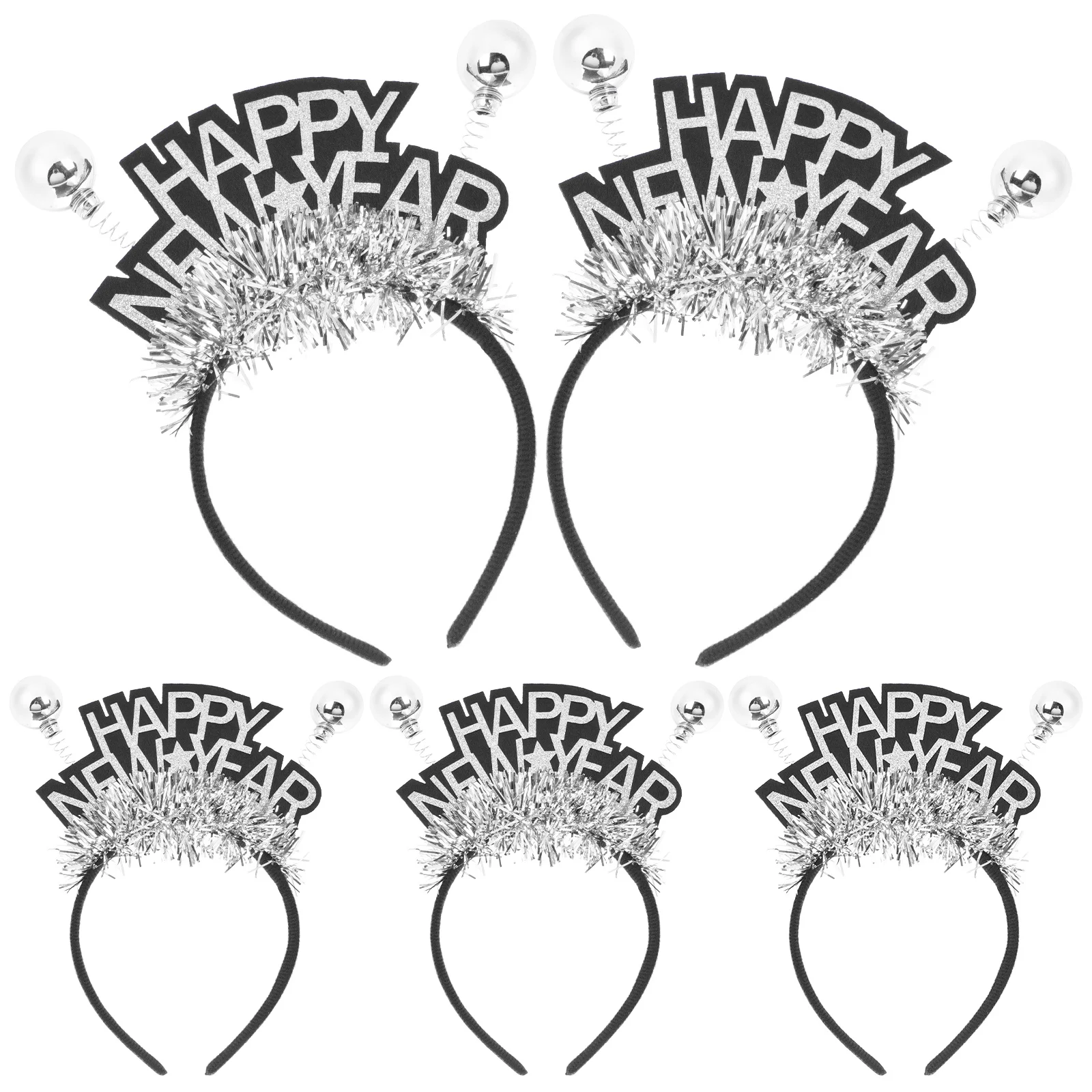 

5 шт. Новогодние повязки на голову, премиальные сувениры для вечеринок для взрослых, реквизит для фотозоны на фестиваль, многоразовые принадлежности для Нового года и Нового года по лунному календарю