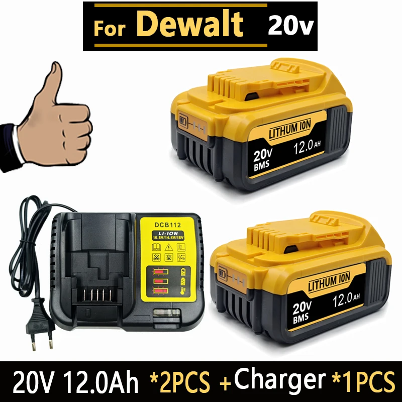 Nieuwe krachtige accu voor DEWALT 20v/60V batterijen DCB200 DCB205 DCB206 * accugereedschap 18V batterij 3AH 8AH 12AH 18AH accu's DCD805