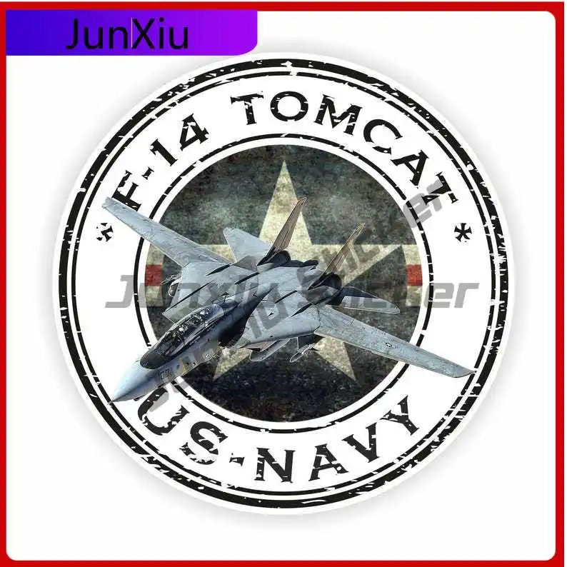

F-14 Tomcat USN U.S. Navy Creative SUV Motorcycle Fade Resistant Exterior Parts Vinyl Decal For Car Truck SUV Window Bumper
