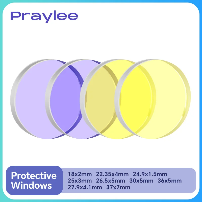 

10Pcs Optical Laser Protective Windows Glass Lens 18*2 27.9*4.1 30*5 37*7 1064nm Quartz Fused Silica for Laser Head Raytools