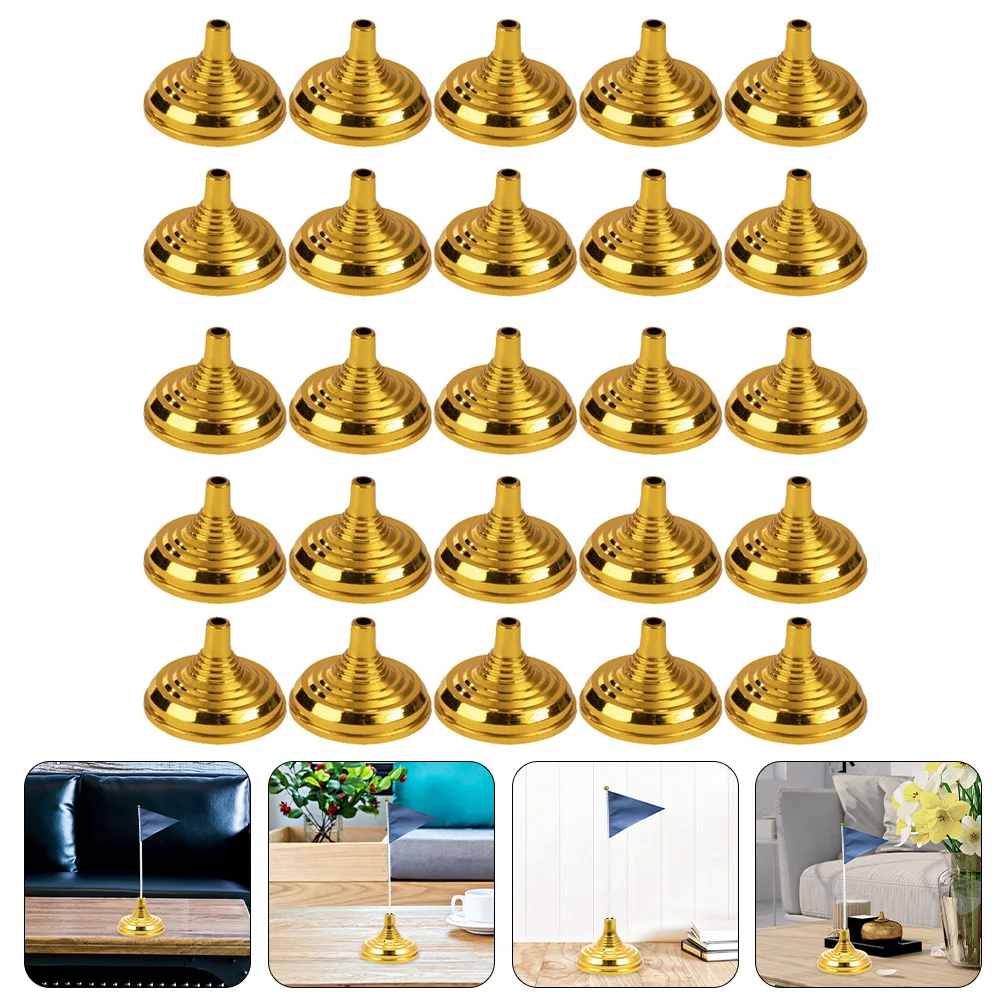 

50Pcs Mini Flag Holder Stands for Small Flags Stable Office Desk Table Decorations Plastic Stand Mini Flag Holder