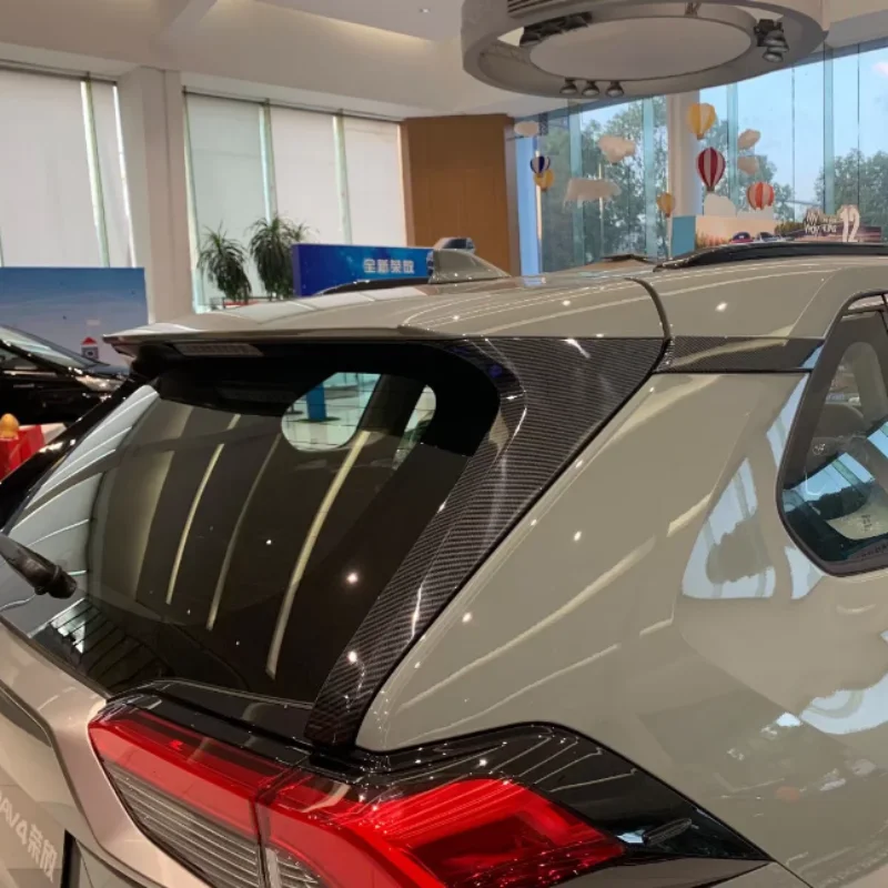 

Rear Windshield Side Spoiler Wing Covers Car Accessories Outer C-pillar Trim Stick Frame For Toyota Rav4 2019 -2023