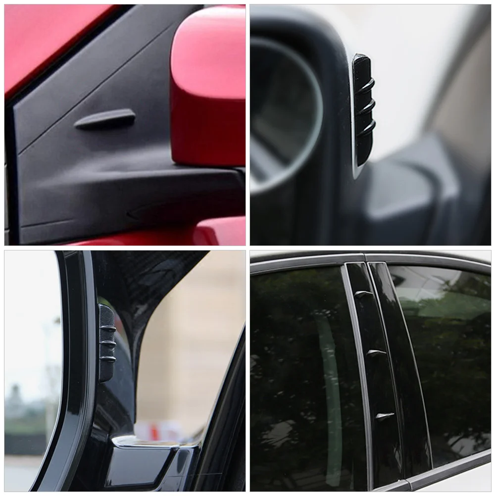 10 Pcs Wind Noise Reduction Package Car Spoiler Wing Rearview Window