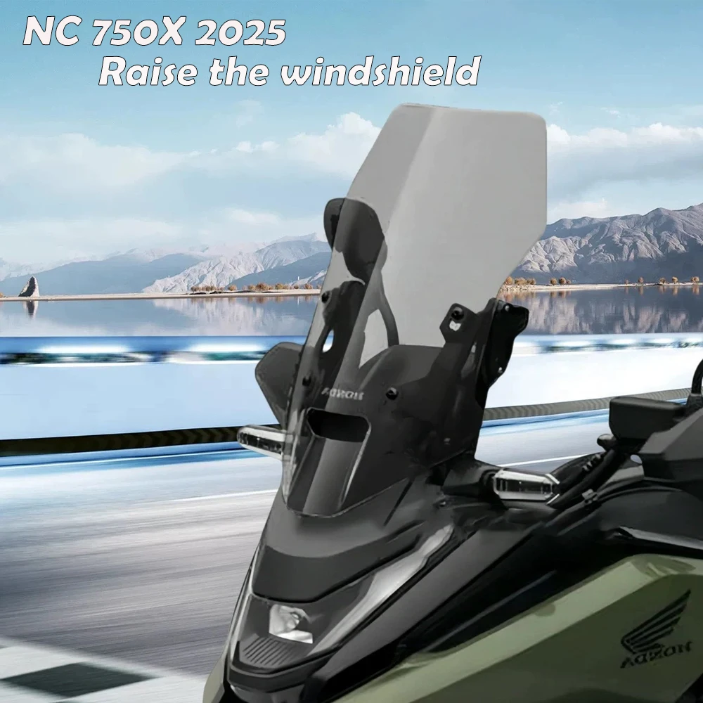 

2025 New NC 750X Windshield Height Raising Front Windshield For HONDA NC750X NC750 X 2025+Acrylic Elevated Windshield