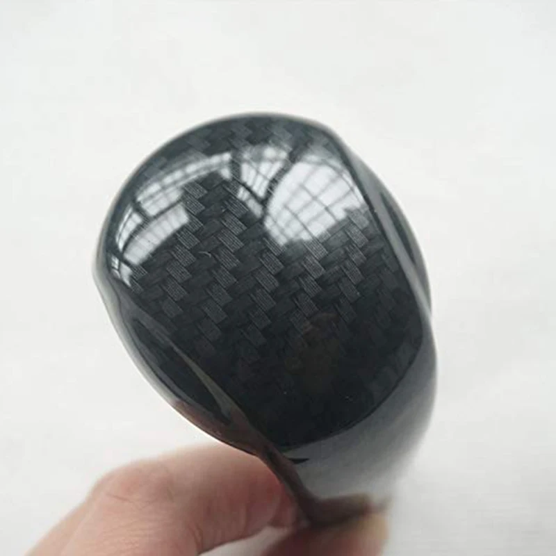 Sport Style Carbon Fiber Print Gear Shift Knob Cover Trim for 2 3 6 -3 -5