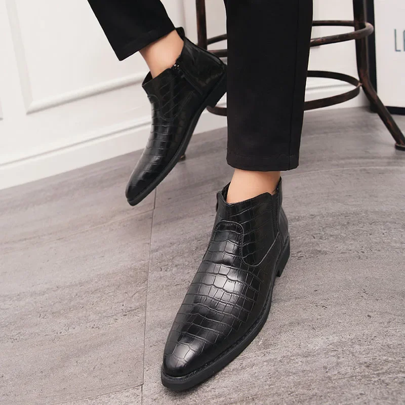 الرجال الأحذية بولي Leather الأحذية الجلدية الرجال أحذية كاجوال فستان حفلات الزفاف أحذية الربيع/الخريف أحذية Zapatos Hombre #4