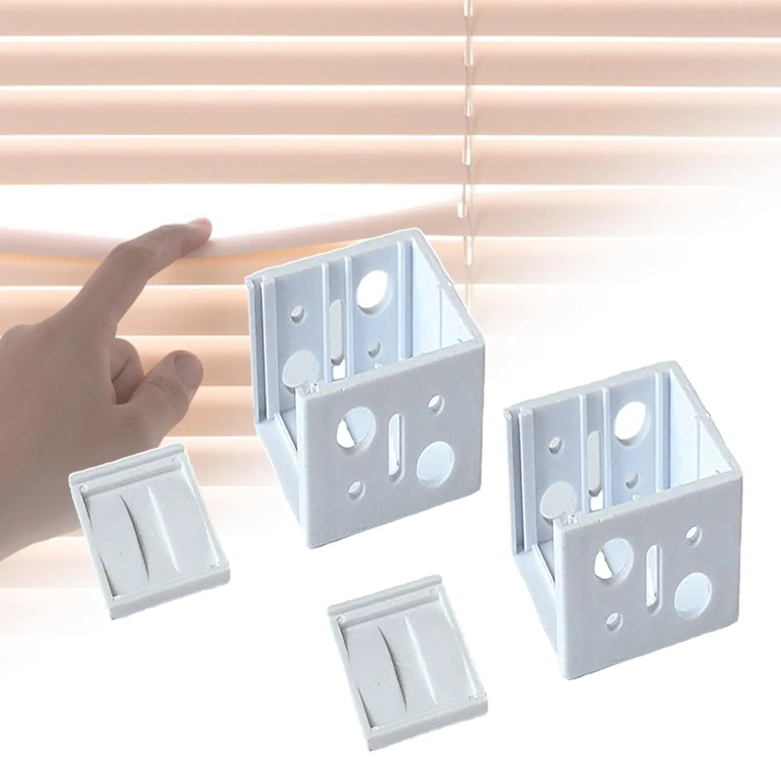 2Pcs Blinds Center Support Bracket Spare Parts Easy to Install DIY Window Accessories Mounting Bracket for High Profile Blinds