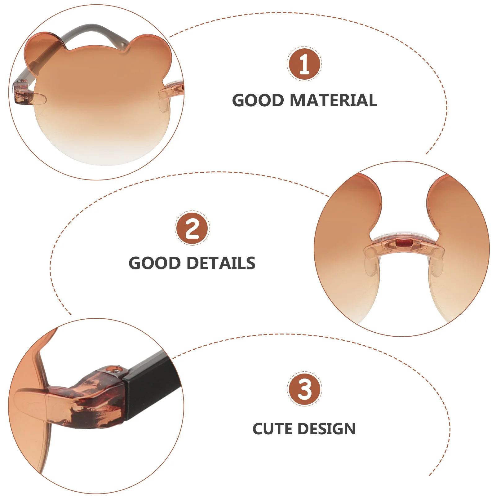 

5Pcs Uv Protection Sunglasses Cute Cartoon Design Party Eyewear Decorative Photo Props Novelty Party Sunglasses