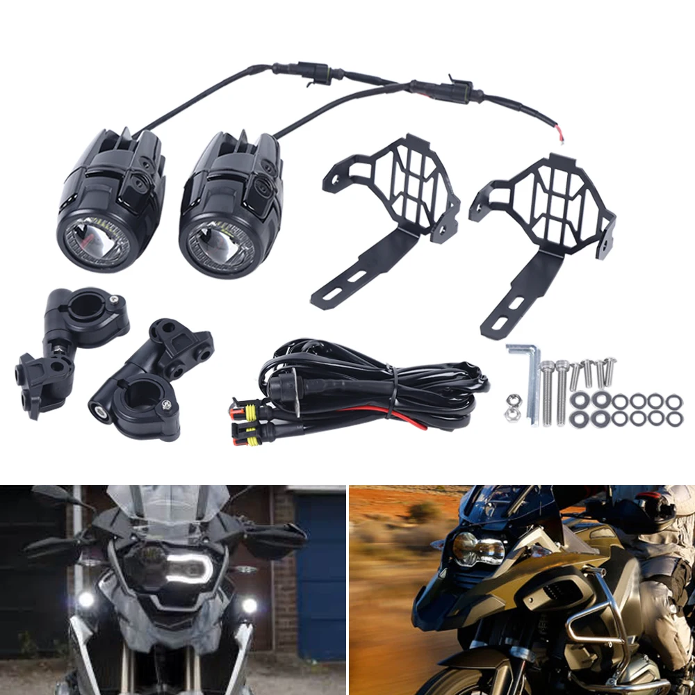 2X LED Motorcycle Fog Light Auxiliary Headlight Running Light For BMW R1200GS F800GS Motorcycle Parts