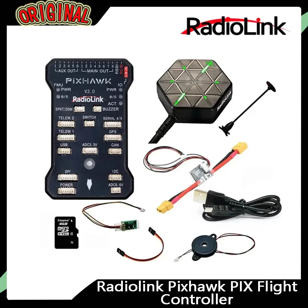 

Radiolink Pixhawk PIX 2.4.8 APM 32-Bit Flight Controller with M8N/SE100 GPS – Ideal for RC Drones,Quadcopters & 6-8 Axis Multir