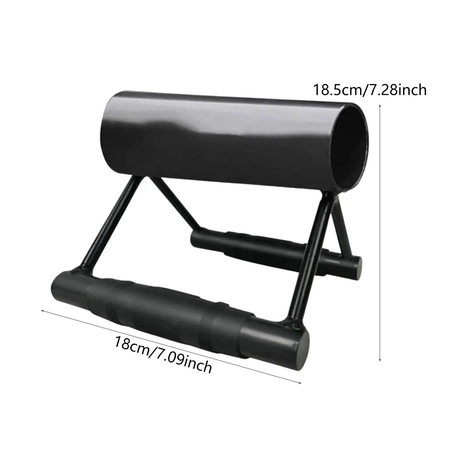 Landmine Double D Row Handle Black Nonslip Barbell Accessory Durable Fits 2 Inch Bars for Back Arm Body Building Exercise