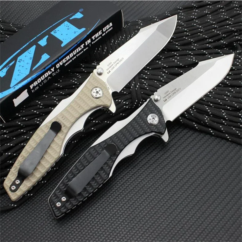 Tactical 0393 Rick Hinderer Ball Bearing Flipper Folding Knife 9CR18MOV Blade G10 Handles Outdoor Tactical Hunting EDC Knives