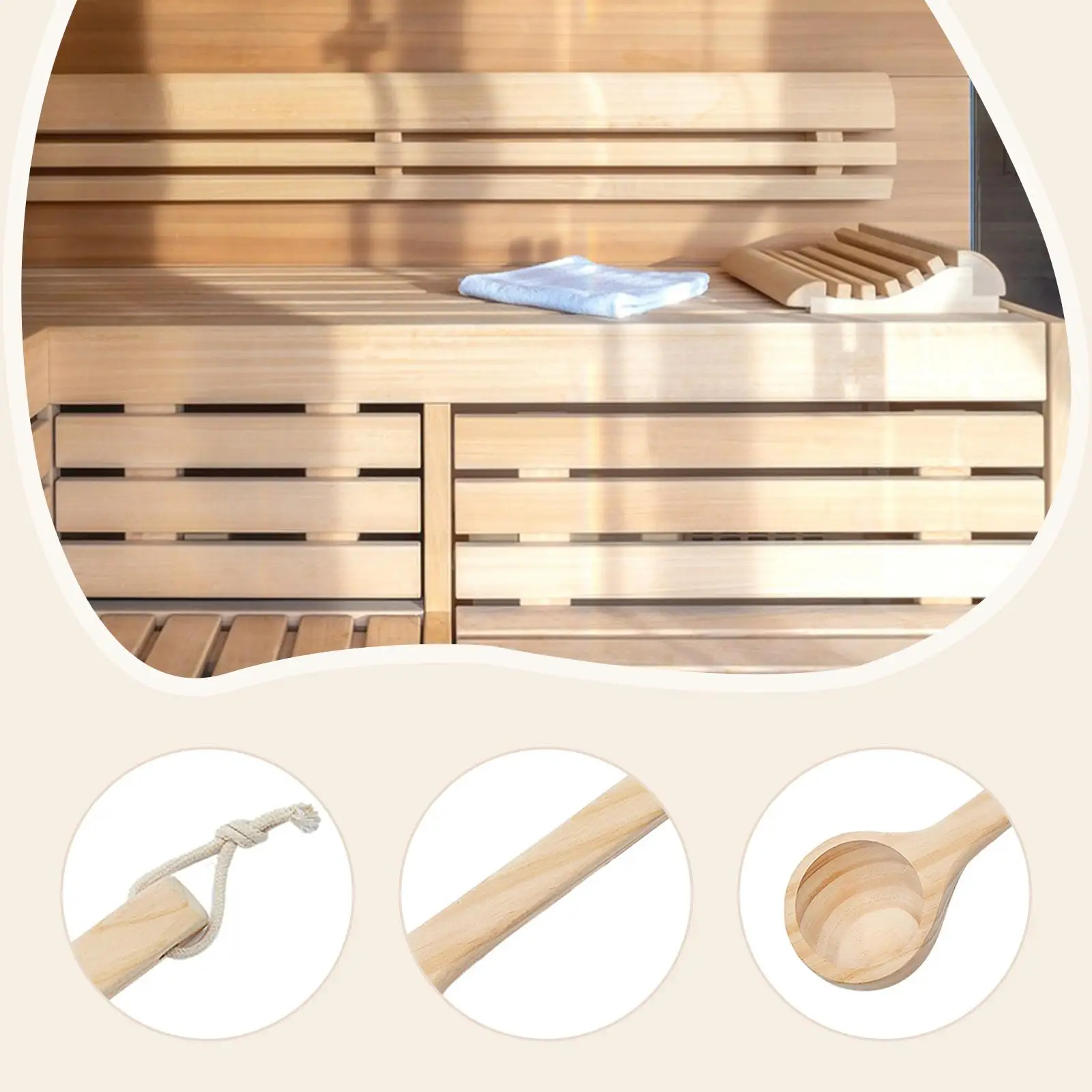 Sauna Ladle Professional Gift Practical Portable Multifunctionlal Sturdy