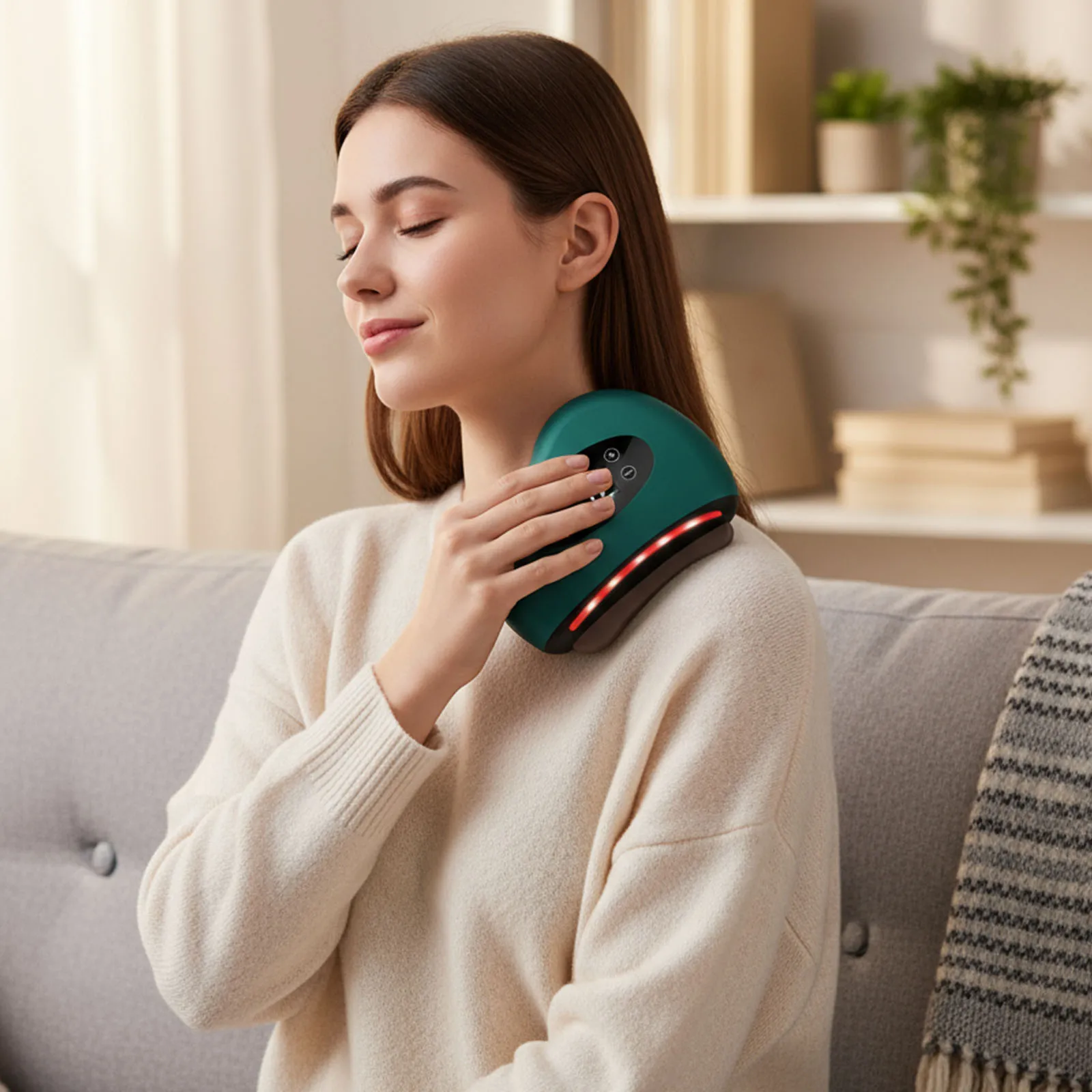 

Электрический скребковый инструмент 3в1, инструмент для скребка мышц с подогревом, легкий горячий компресс, массажер для глаз для шеи, лица, лифтинга кожи