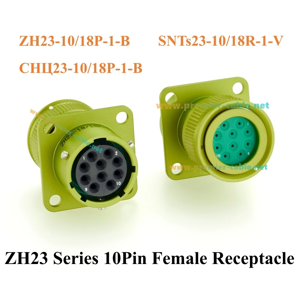 СНЦ Series 10 Pin Female Bayonet Electrical Connector, ZH23-10/18P-1-B, СНЦ23-10/18P-1-B, SNTs23-10/18R-1-V