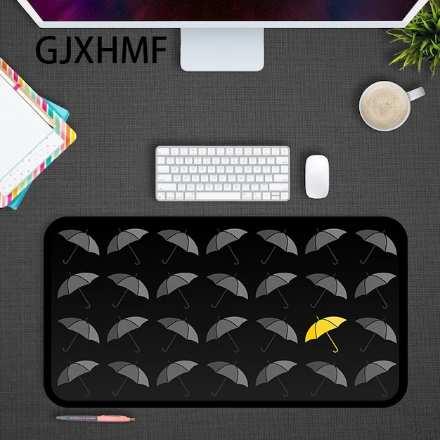 Payung Hitam Baru Mausepad XL Hitam Meja Tikar Gaming Tikar Pad Di Atas Meja Kantor Gamer Aksesoris Keyboard Tikar XXL Mouse Pad