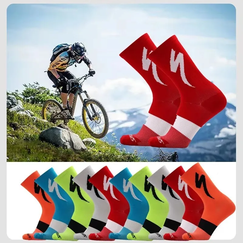 Socks 2024 Sock New Cycling Professional Racing Bicycle Meias MTB Riding Socks Bike Football Sport Socks Basketball Men Women