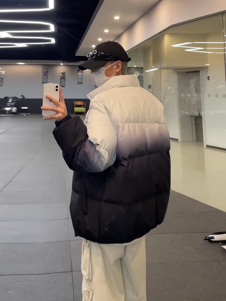 

Men's Winter Thiened Pilot Jaet Cotton Clothes ort adient Color Design Casual Warm Faionable Youth Polyester