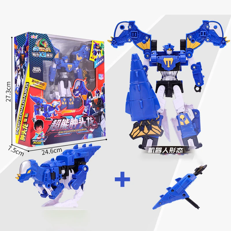 Super Dou X3 Niespokojny Smok Robot Transformujący Figurka Akcji Model Plastikowy Robot Samochód, Zabawka Dinozaur Prezent dla Dzieci