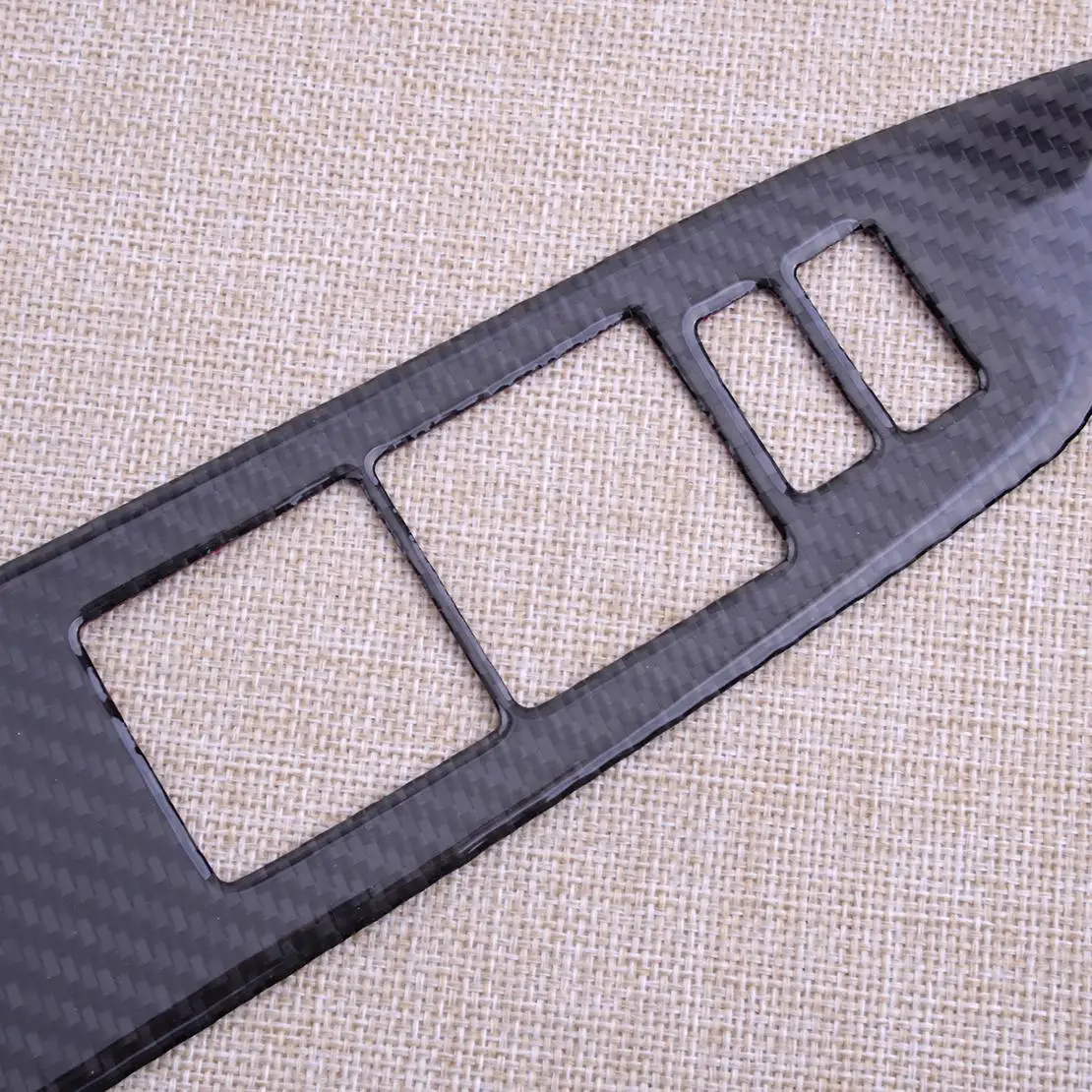

1 Set Black Interior Door Window Glass Switch Covers Trims Fit For Toyota Tundra 2014 2015 2016 2017 2018 LHD Carbon Fiber