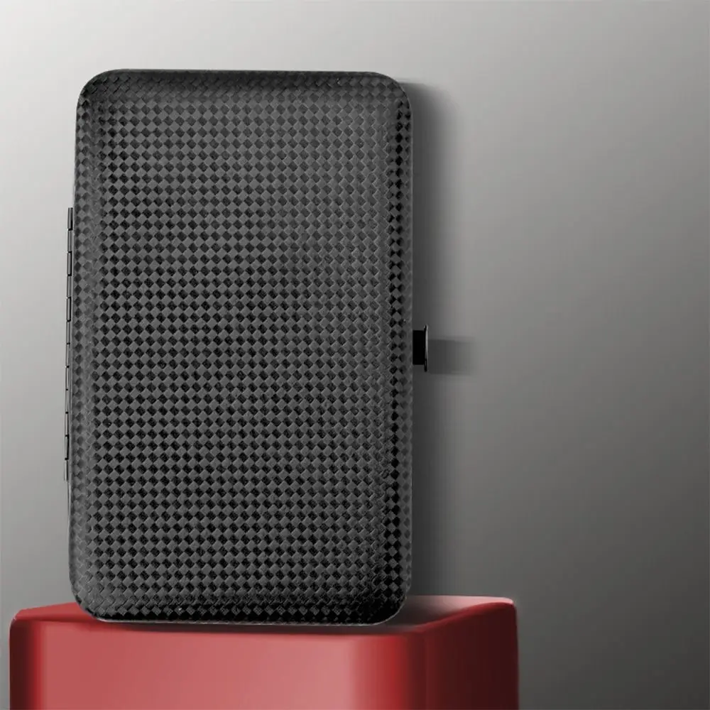 Conjunto de cortador de unhas preto de aço inoxidável com caixa de viagem kit de manicure pedicure portátil cuidados com as unhas conjunto aparador