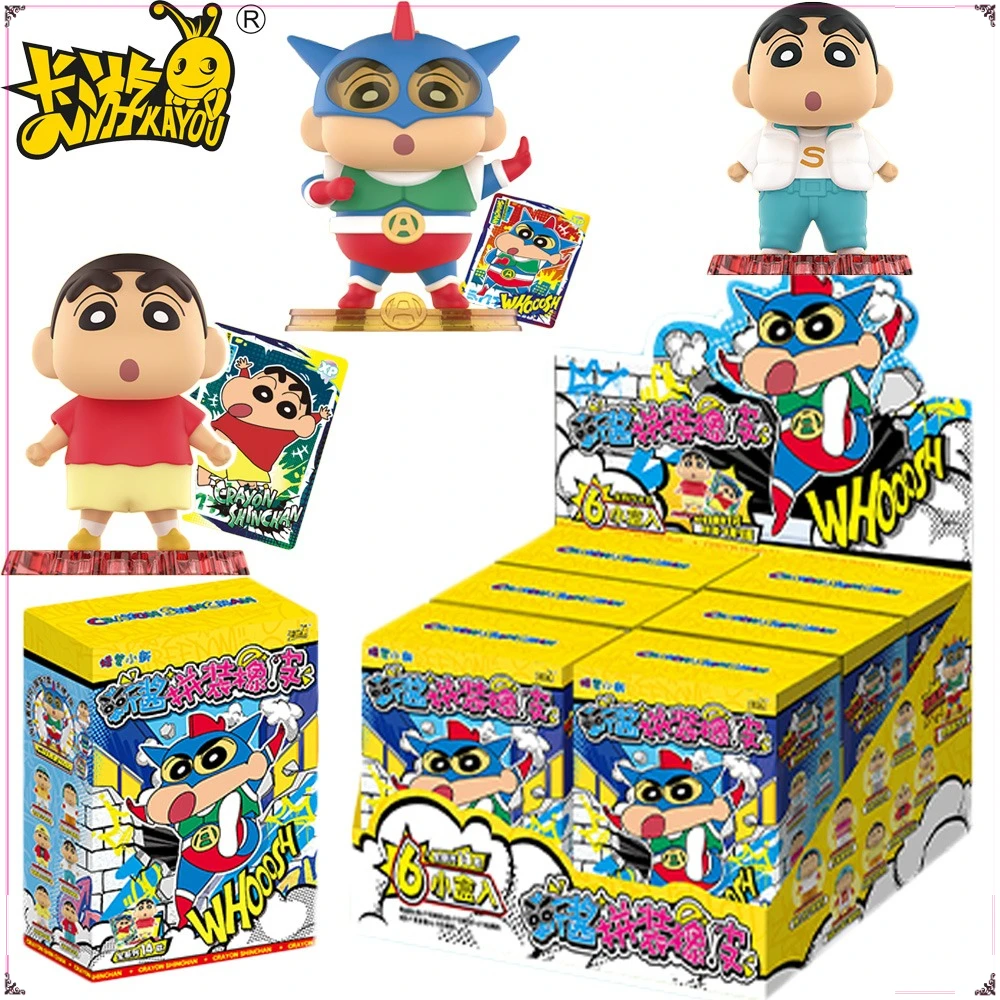 

Genuine KAYOU Crayon Shin-chan Eraser Figures Blind Box Classic Cartoon Anime Assembly Model Toys Kids Creative Gifts Hot Sales