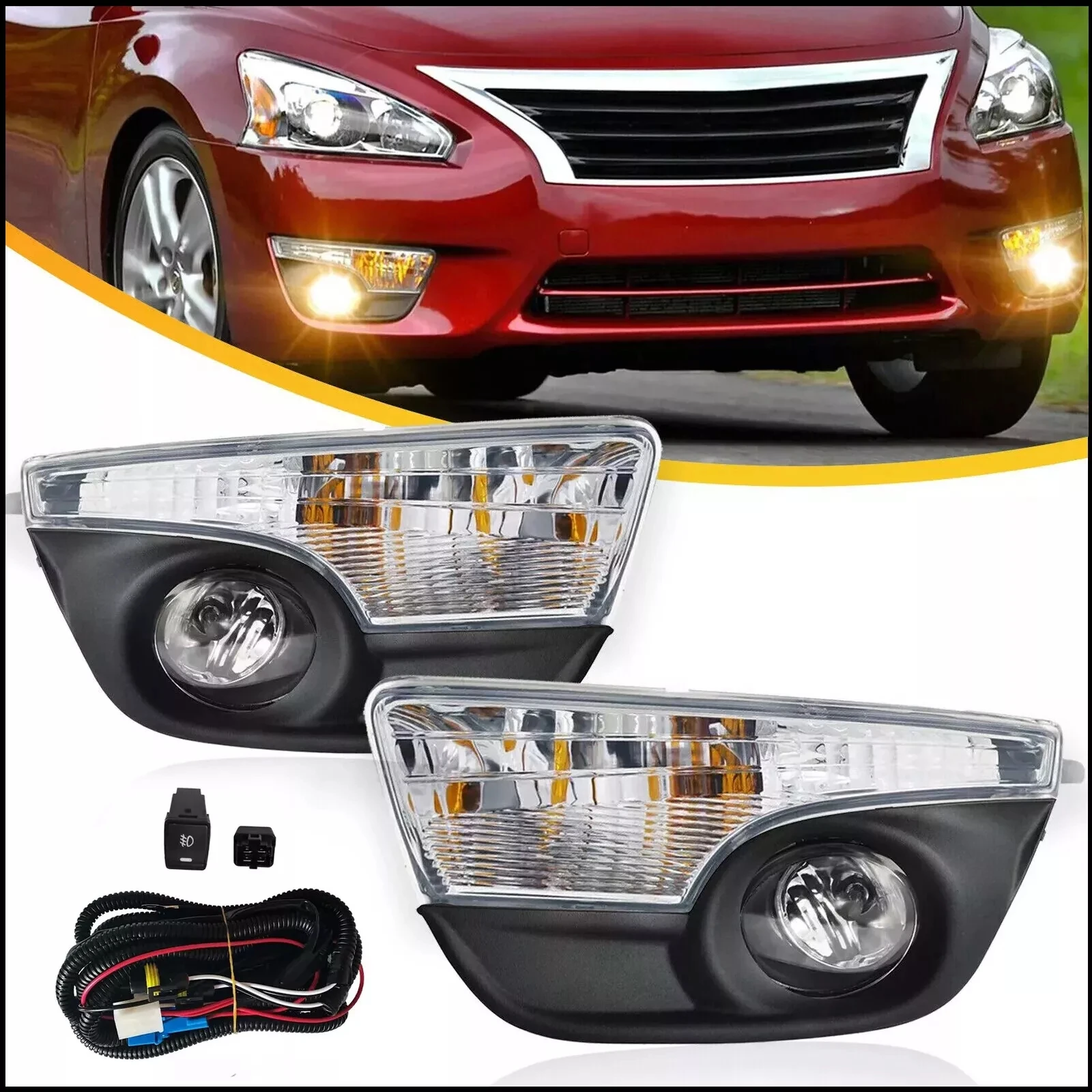 

Пара противотуманных фар и угловых указателей поворота для Nissan Altima 2013-2015 гг. с проводкой