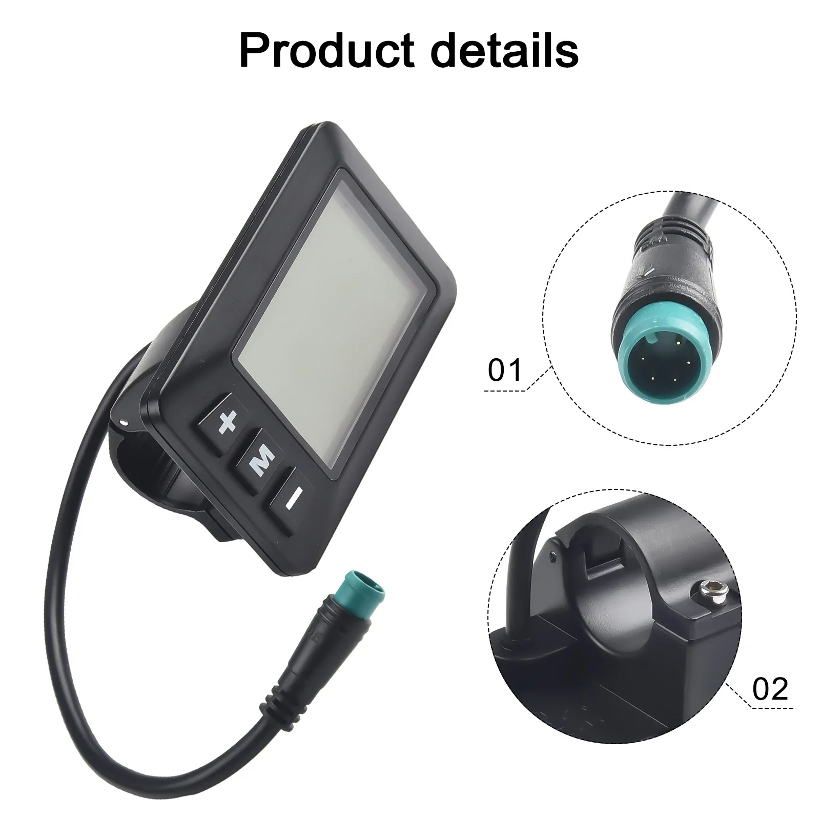 Brandnew High Quality LCD Display E-Bike Display Plug SM Connector JN GD01 Waterproof 1pcs 80x47mm Accessories