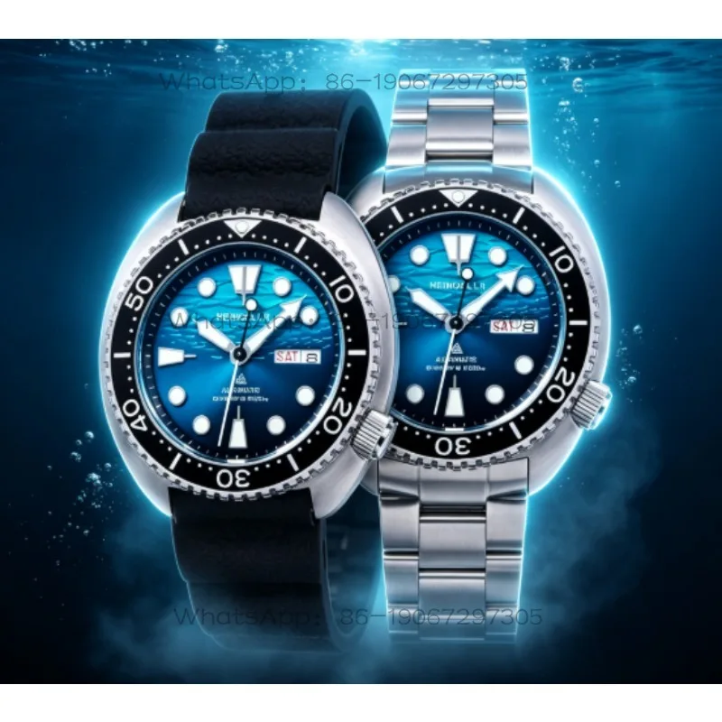 Ocean Plate Small Abalone Double Calendar Automatic Mechanical Diving Watch Male