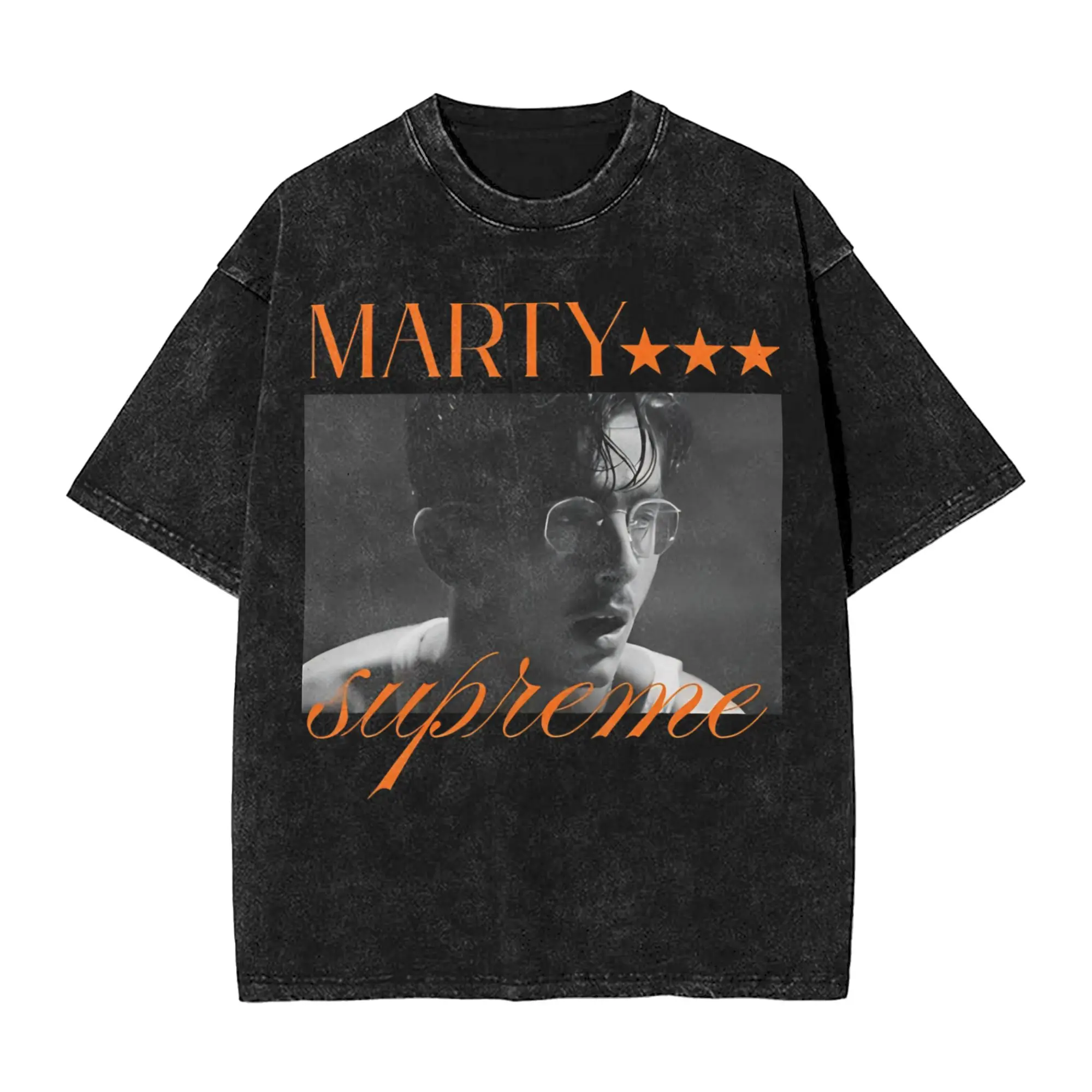 Marty Supreme Timothee Chalamet T Shirt Hip Hop Washed Short Sleeve Street T-Shirt Men Women Tops Streetwear Printed Tee Shirt