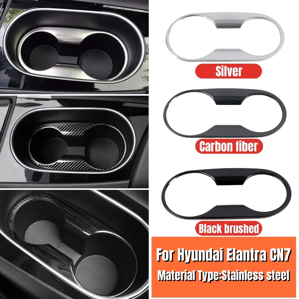 

For Hyundai Elantra CN7 2020 2021 2022 Car Cup holder frame cover center console cup slot protect trim Auto Styling Accessories