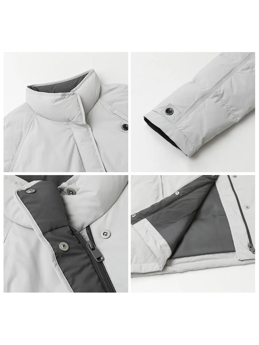 เสื้อโค้ทขนเป็ดขาว 90% สำหรับผู้หญิง รุ่นใหม่จาก CHIC VEN  แบบยาว คอตั้ง  กันลม อุ่น  เสื้อคลุมสำหรับฤดูใบไม้ร่วงและฤดูหนาว ปี 2025