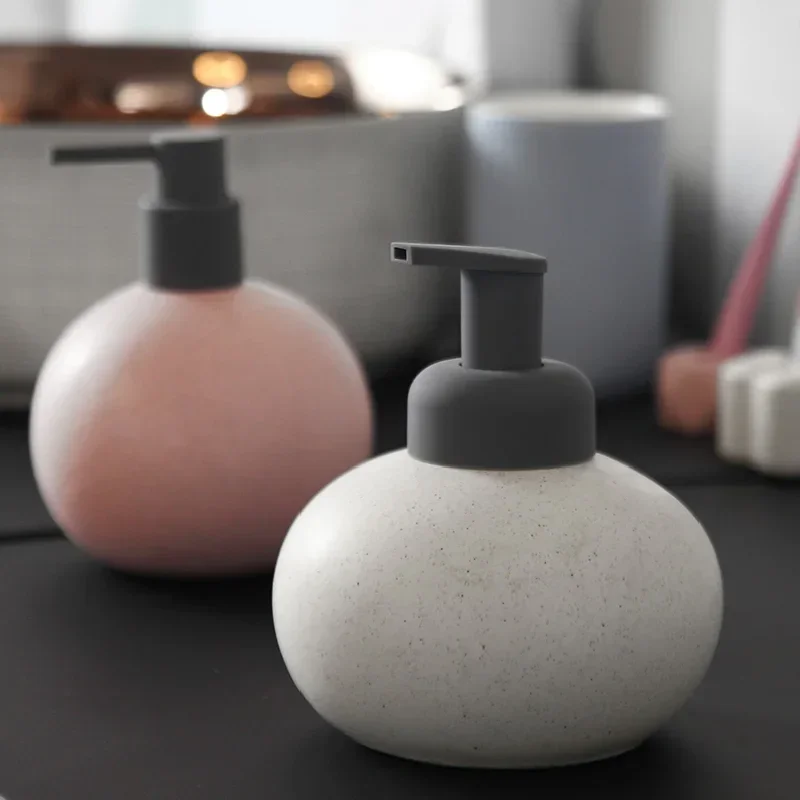 Ceramic Bathroom Mousse Foam Type Hand Sanitizer Presser For Empty Bottles, Shampoo, Laundry Liquid, Shower Gel, Cleansing