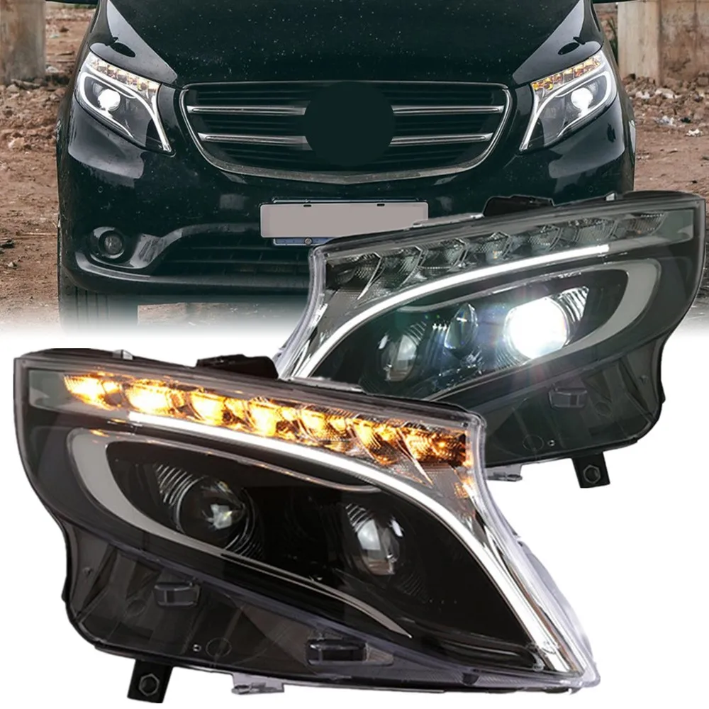 

Car Led Headlights For Benz Vito 2016-2022 W447 Auto Headlight Assembly Upgrade High Configure Led Front Lights Accessories