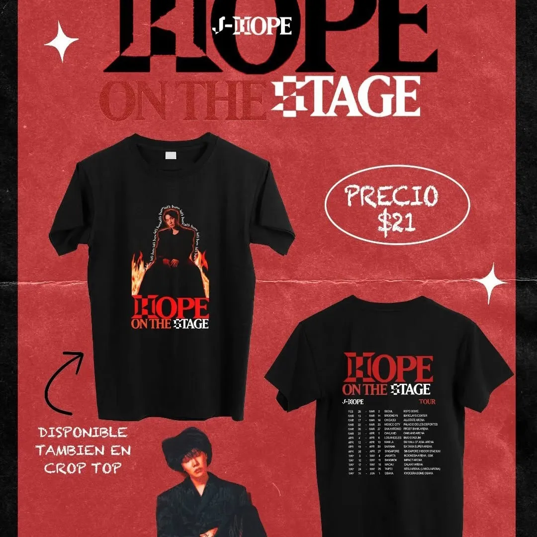 

Футболка JHope Hope on the Stage World Tour ort Sve, повседневная свободная хлопковая летняя футболка с принтом для мужчин и женщин